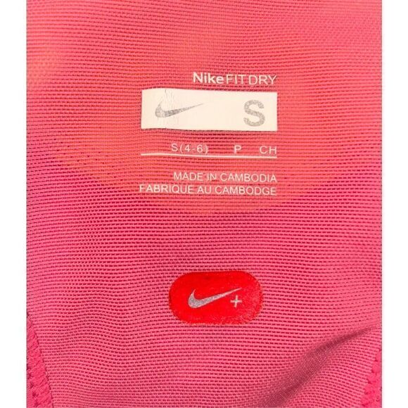 Nike Dri Fit Racerback Pink Yellow  Workout  Tank Top Shirt Women’s ~ Small - Picture 3 of 3